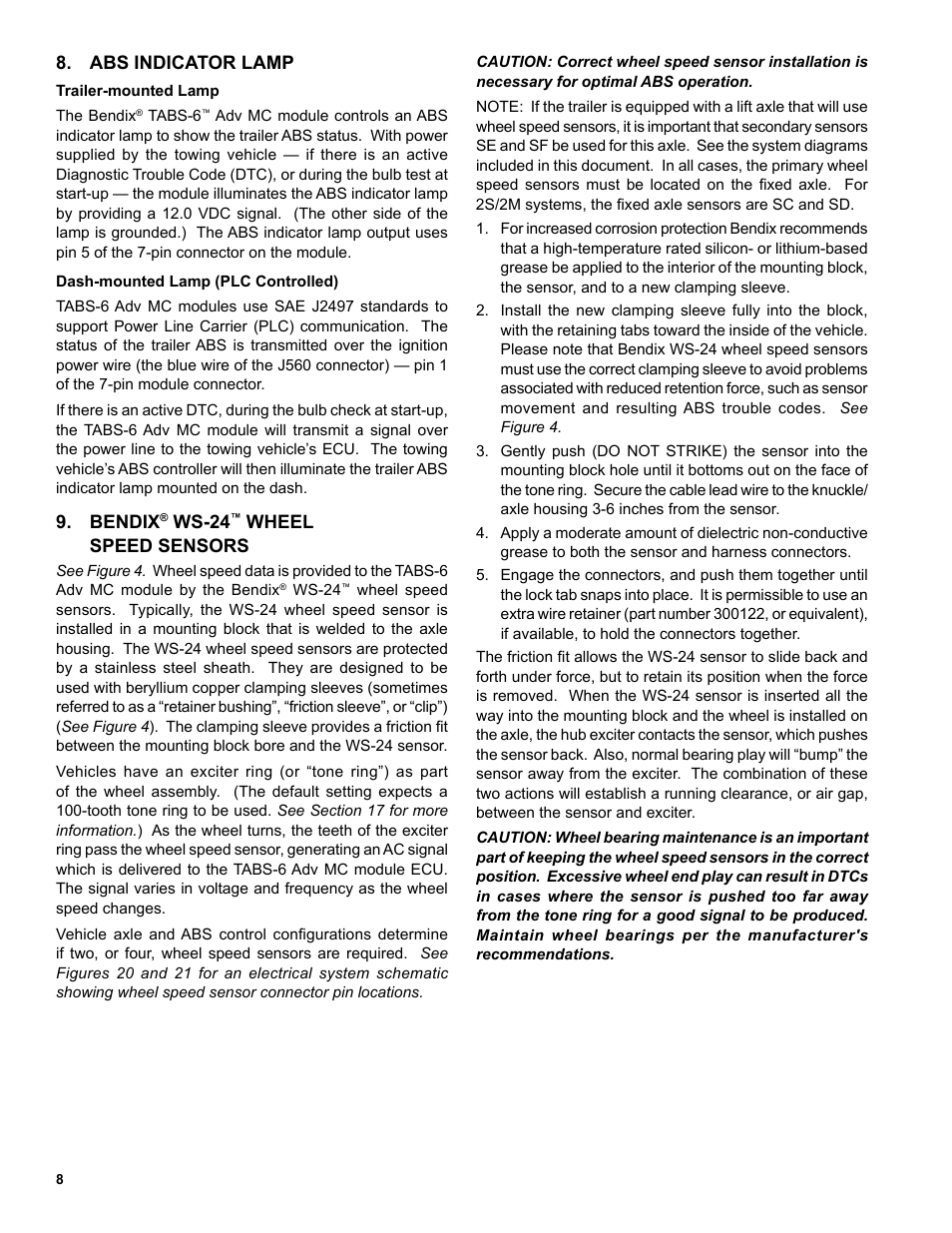 Bendix Commercial Vehicle Systems TABS-6 ADVANCED MC SD SHEET User Manual | Page 8 / 40