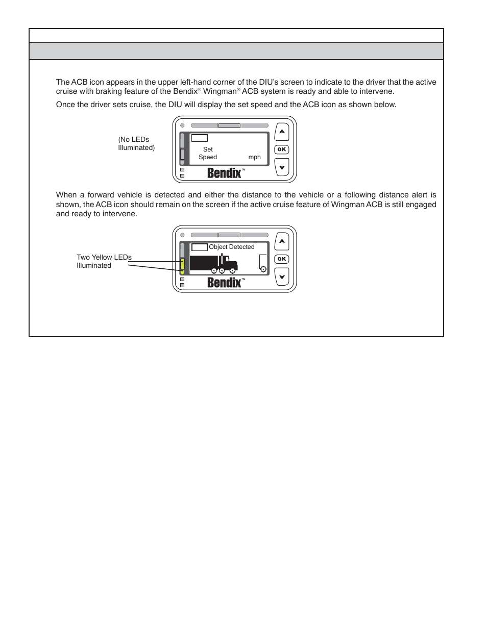 B6.0 acb icon | Bendix Commercial Vehicle Systems WINGMAN ACB ACTIVE CRUISE W/BRAKING User Manual | Page 44 / 52