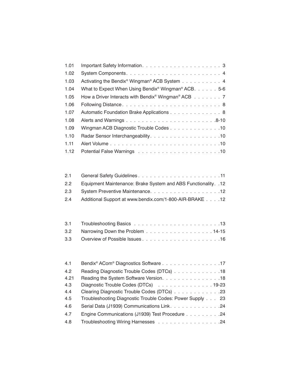 Bendix Commercial Vehicle Systems WINGMAN ACB ACTIVE CRUISE W/BRAKING User Manual | Page 48 / 52