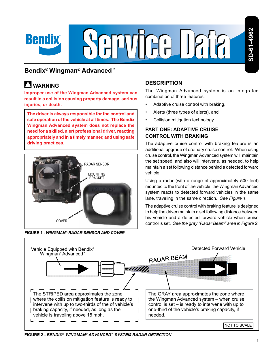 Bendix Commercial Vehicle Systems WINGMAN ADVANCED SD User Manual | 52 pages