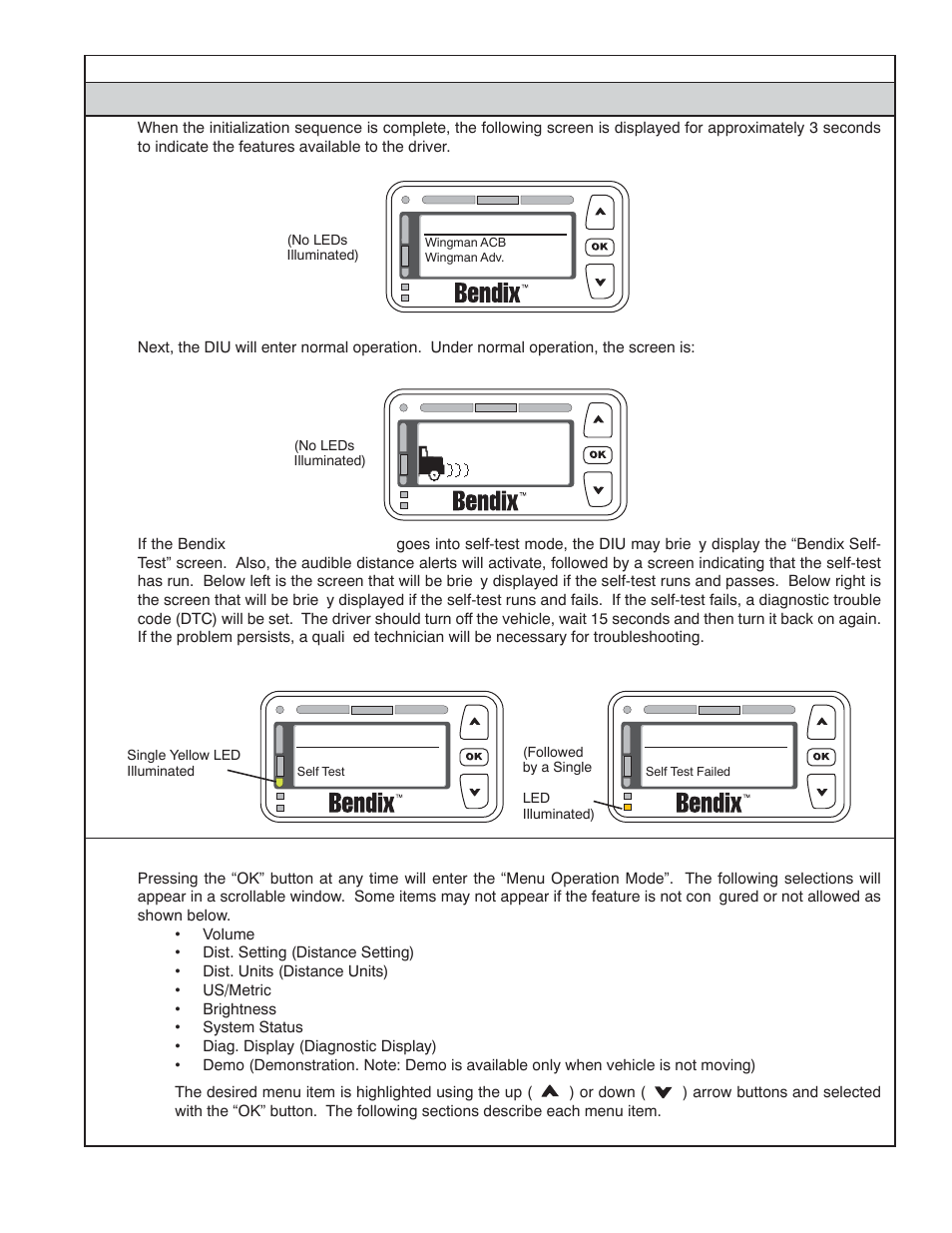 B1.2 menu operation | Bendix Commercial Vehicle Systems WINGMAN ADVANCED SD User Manual | Page 37 / 52