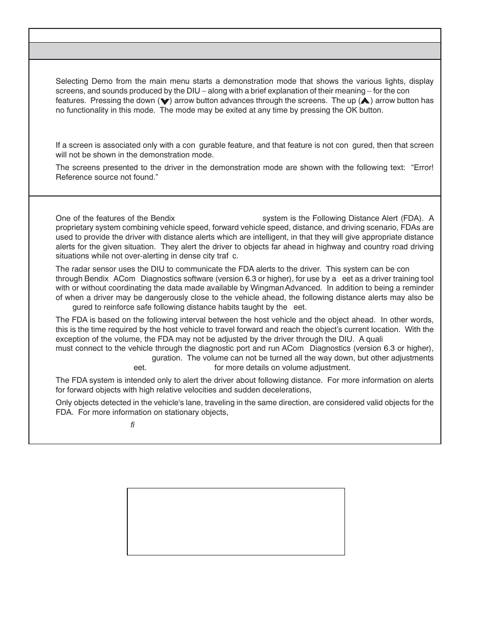 B2.0 driver demonstration mode, B3.0 following distance alerts (fdas) | Bendix Commercial Vehicle Systems WINGMAN ADVANCED SD User Manual | Page 40 / 52