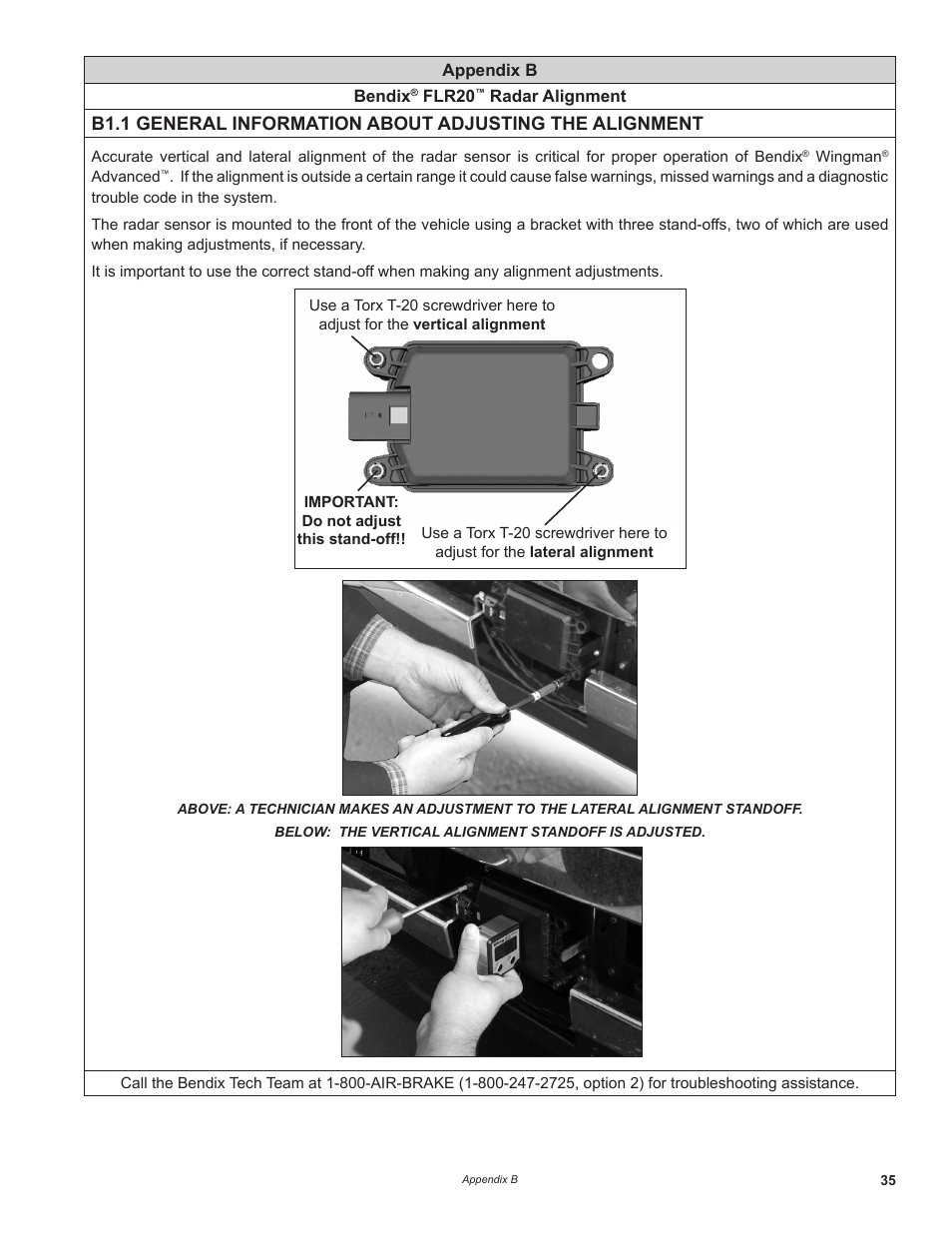 Bendix Commercial Vehicle Systems WINGMAN ADVANCED FLR20 SENSOR User Manual | Page 35 / 64