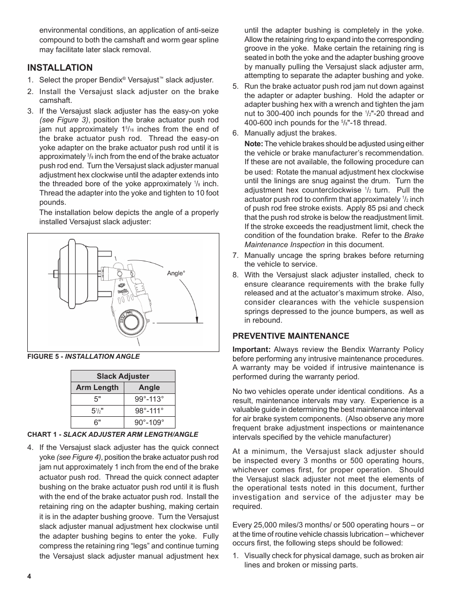 Installation | Bendix Commercial Vehicle Systems VERSAJUST AUTOMATIC SLACK ADJUSTER User Manual | Page 4 / 8
