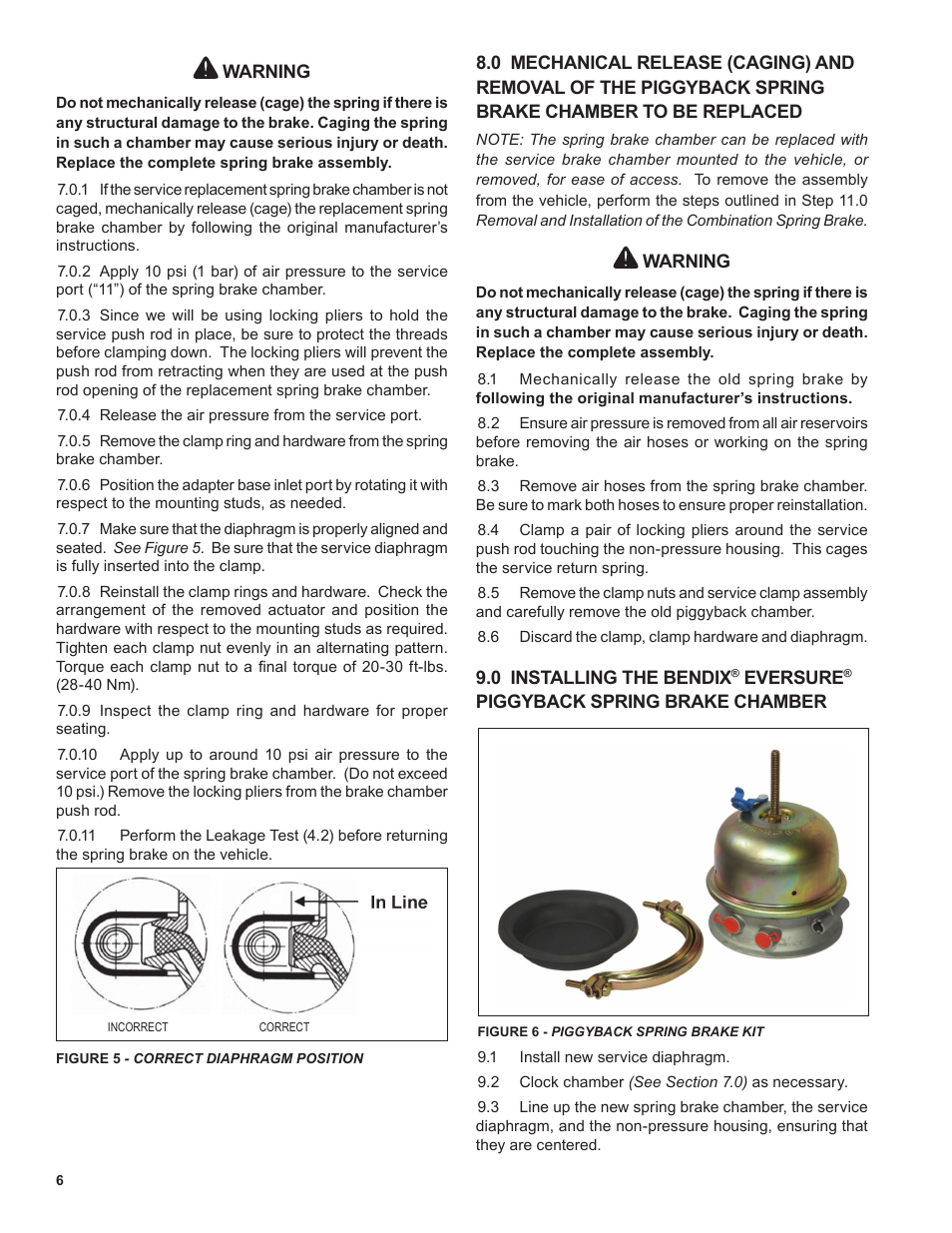 Bendix Commercial Vehicle Systems EVERSURE SPRING BRAKE User Manual | Page 6 / 8