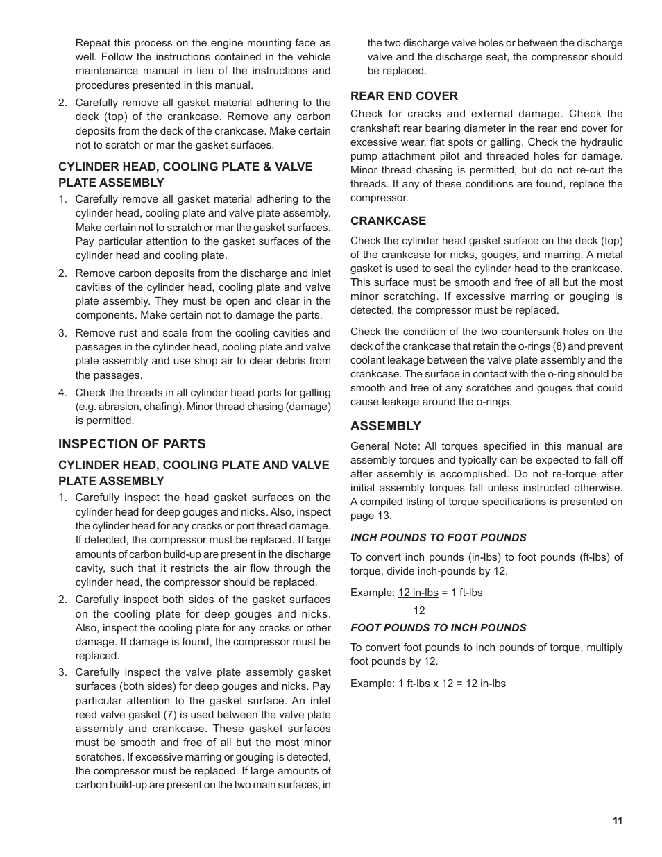 Bendix Commercial Vehicle Systems BENDIX 720CC COMPRESSOR User Manual | Page 11 / 40
