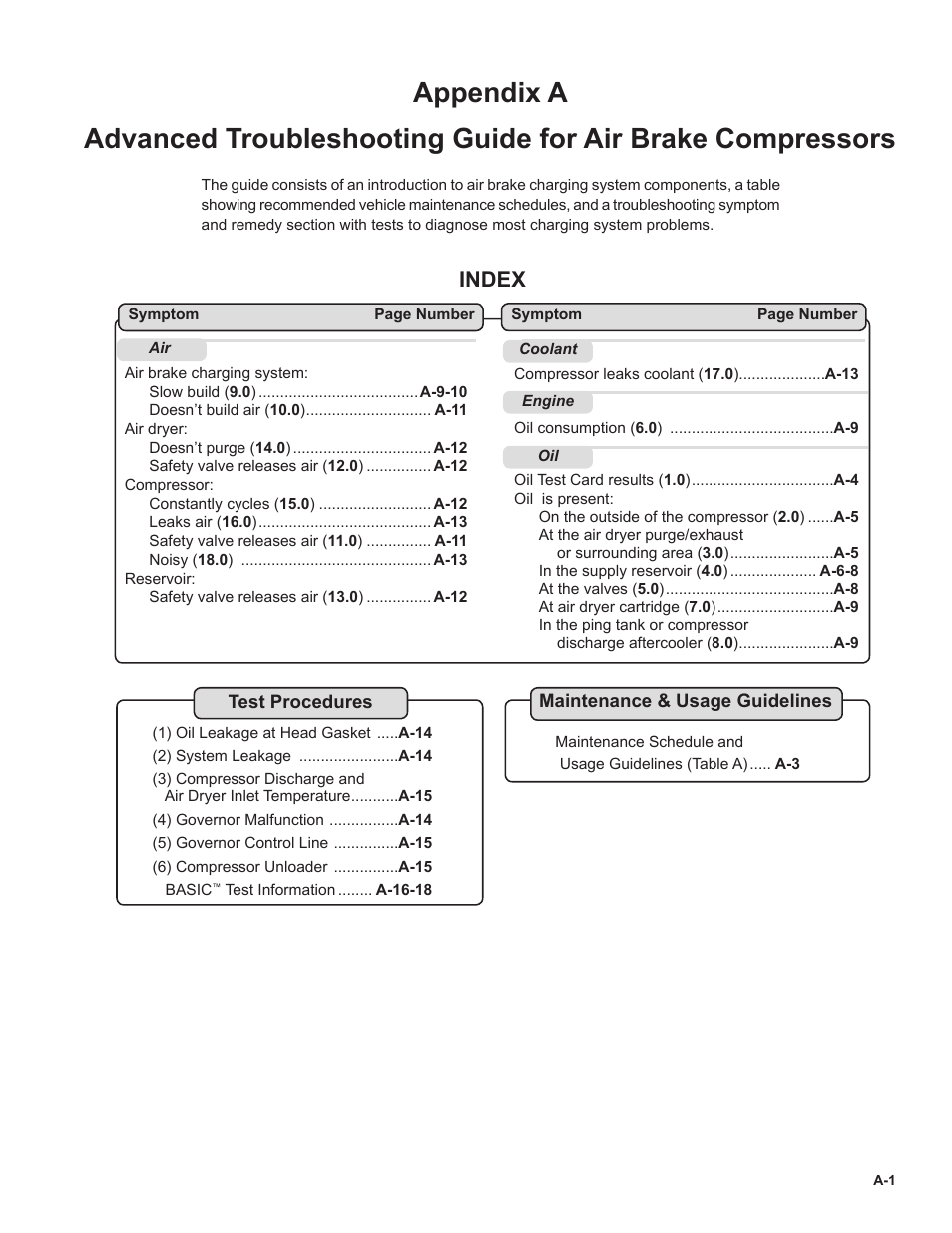 Index | Bendix Commercial Vehicle Systems BENDIX 720CC COMPRESSOR User Manual | Page 15 / 40