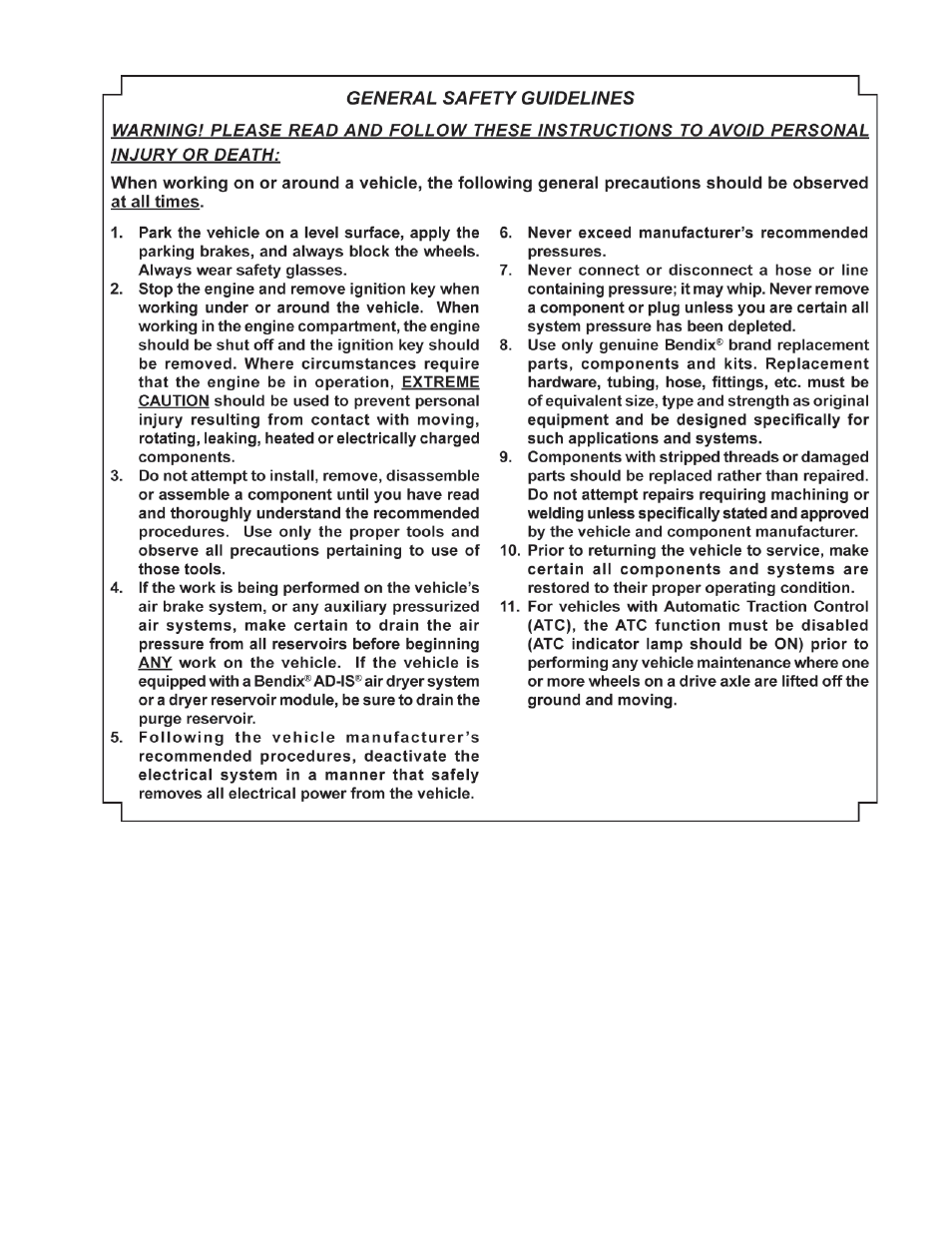 Bendix Commercial Vehicle Systems RV-3 PRESSURE REDUCING VALVE 3/04 User Manual | Page 3 / 3