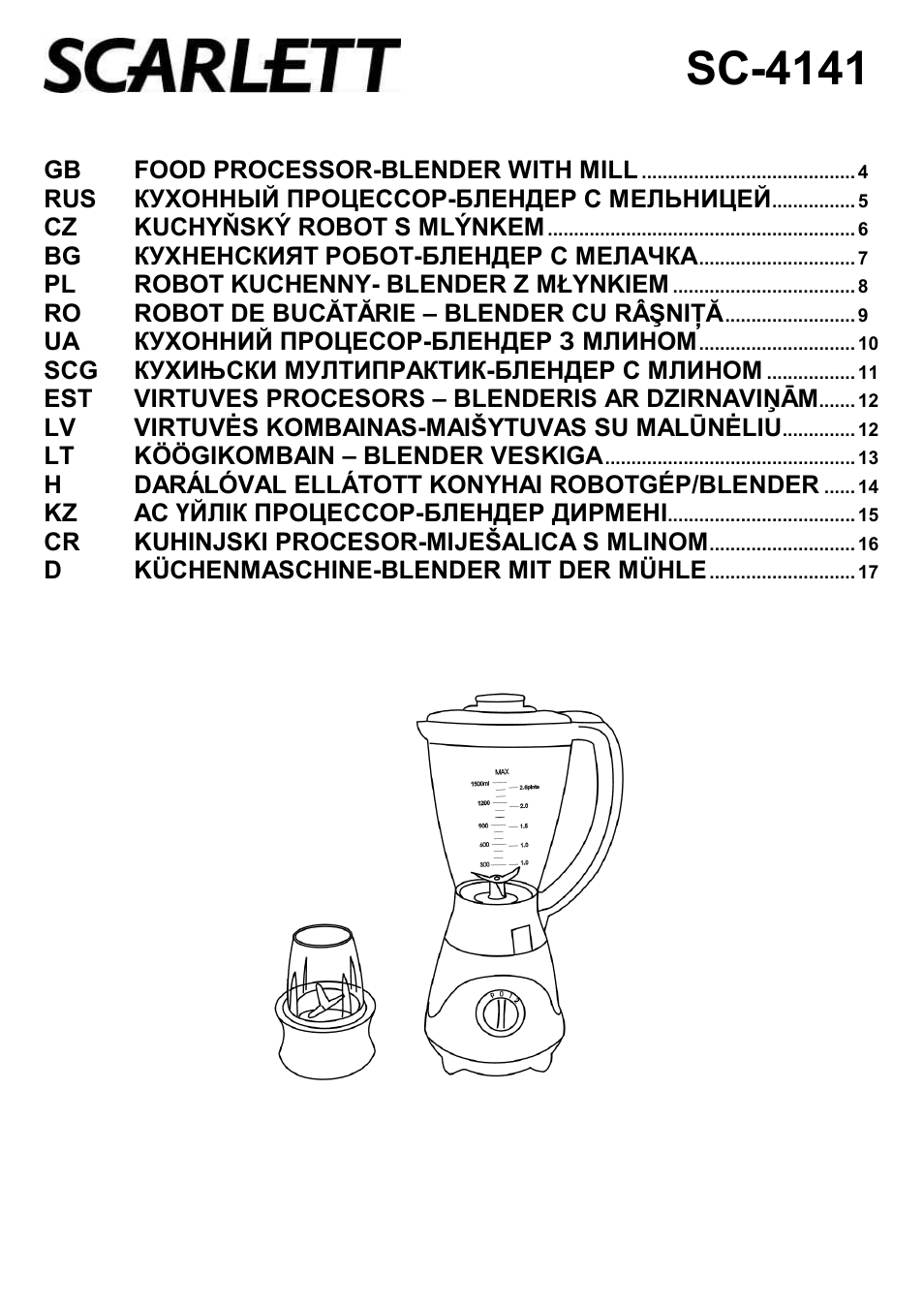 Scarlett SC-4141 User Manual | 18 pages