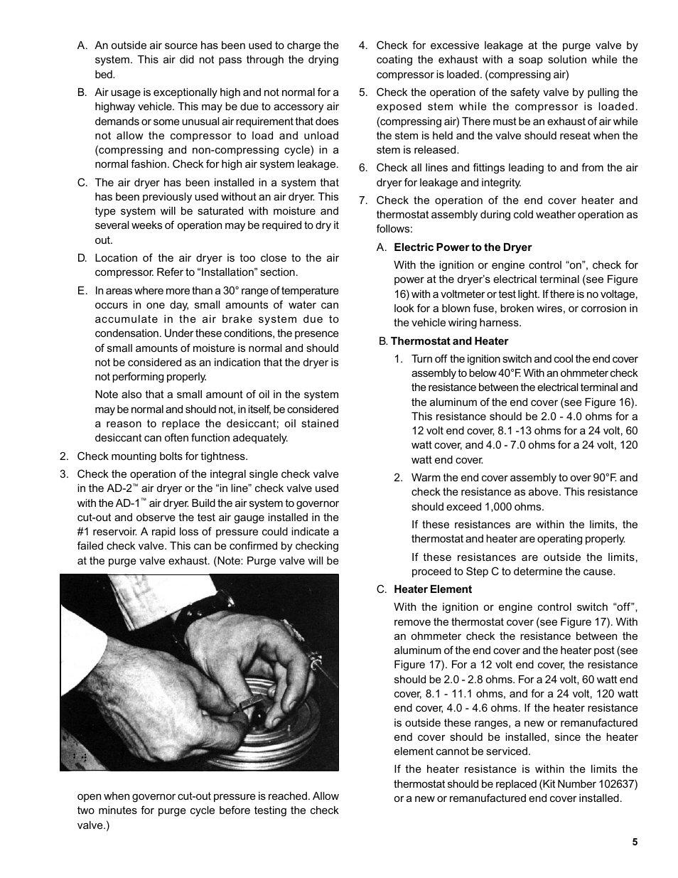 Bendix Commercial Vehicle Systems AD-1 AND AD-2 AIR DRYERS 7/04 User Manual | Page 5 / 16