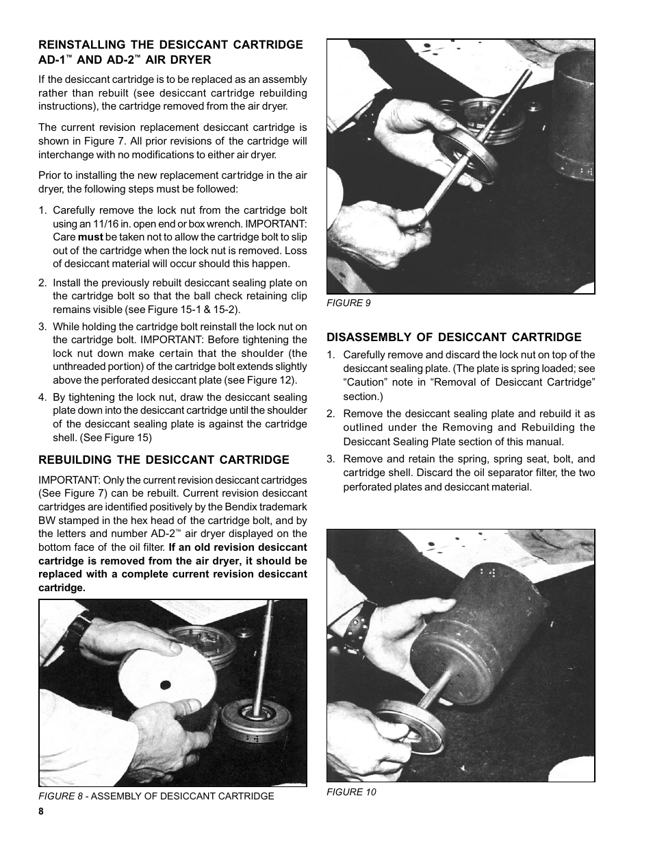 Bendix Commercial Vehicle Systems AD-1 AND AD-2 AIR DRYERS 7/04 User Manual | Page 8 / 16
