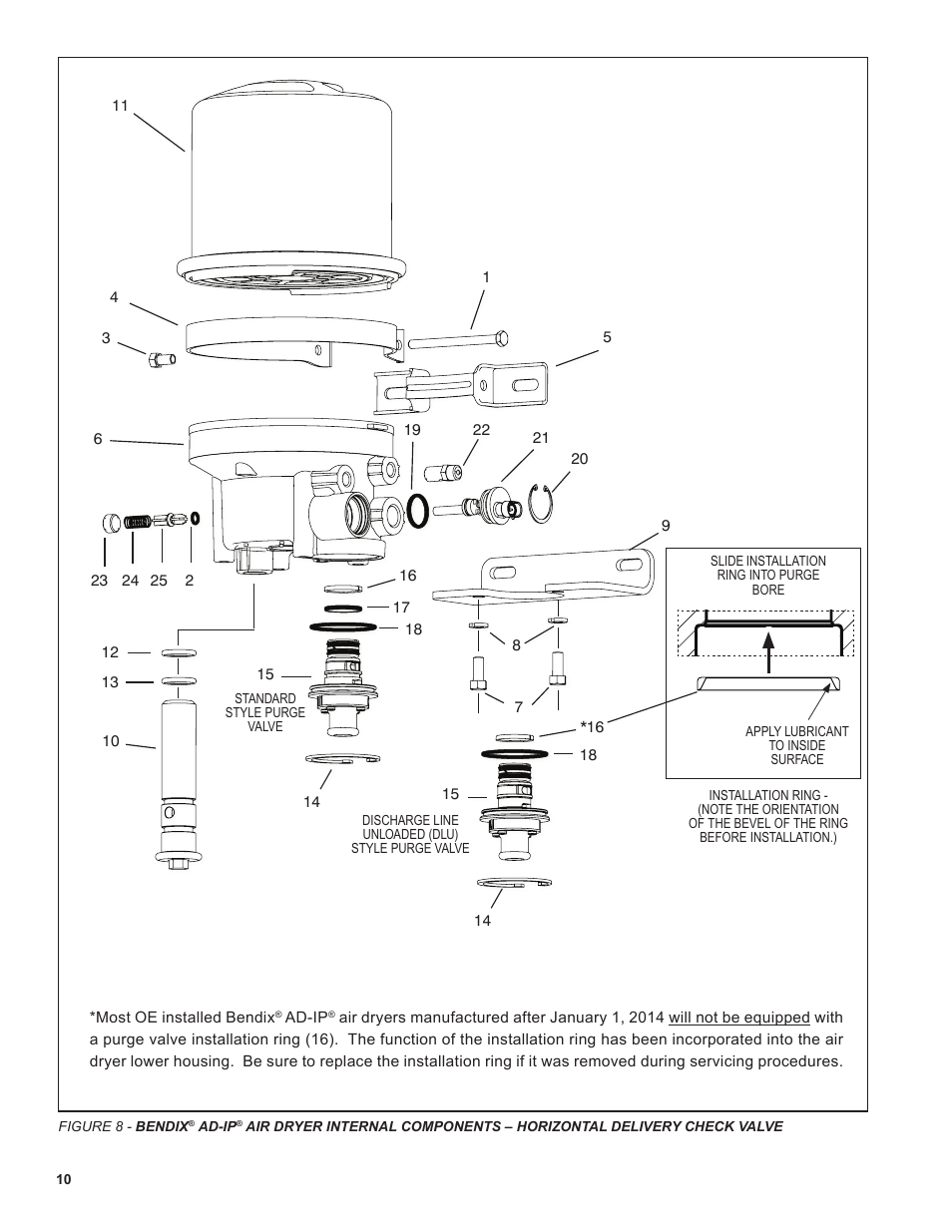 Bendix Commercial Vehicle Systems AD-SP SYSTEM PURGE AIR DRYER 10/04 User Manual | Page 10 / 30