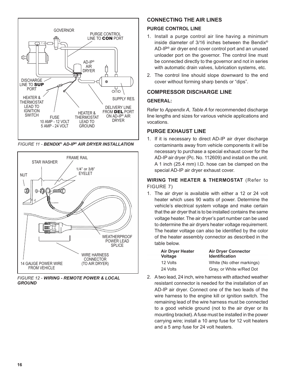 Bendix Commercial Vehicle Systems AD-SP SYSTEM PURGE AIR DRYER 10/04 User Manual | Page 16 / 30