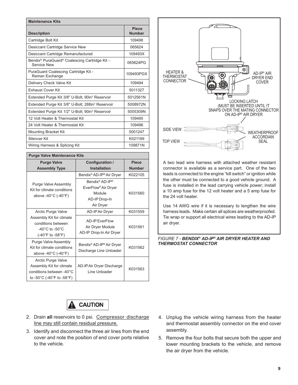 Bendix Commercial Vehicle Systems AD-SP SYSTEM PURGE AIR DRYER 10/04 User Manual | Page 9 / 30