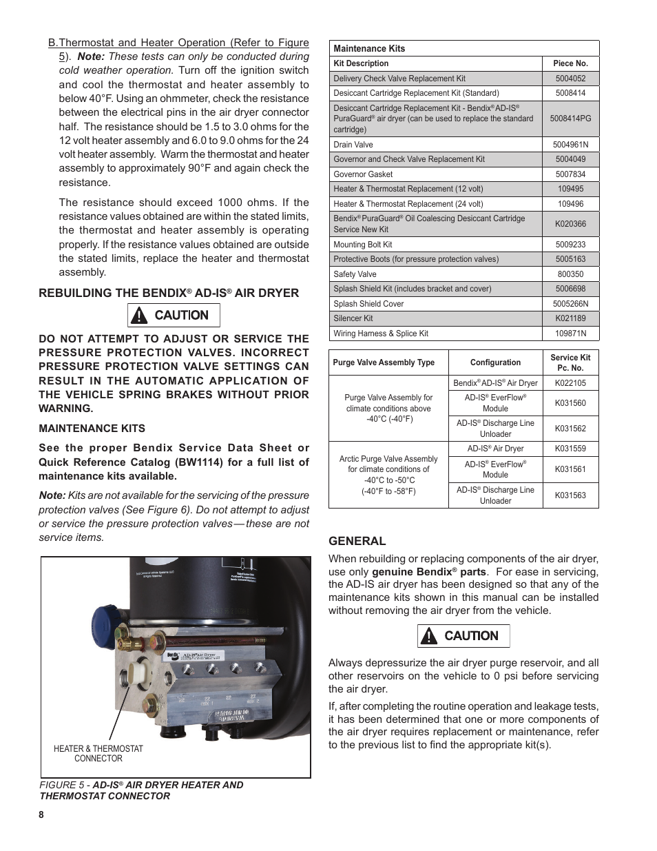 Rebuilding the bendix, Ad-is, Air dryer | General | Bendix Commercial Vehicle Systems AD-IS EVERFLOW User Manual | Page 8 / 12