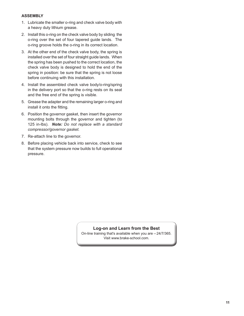 Bendix Commercial Vehicle Systems AD-IS AIR DRYER AND RESERVOIR SYSTM User Manual | Page 11 / 16