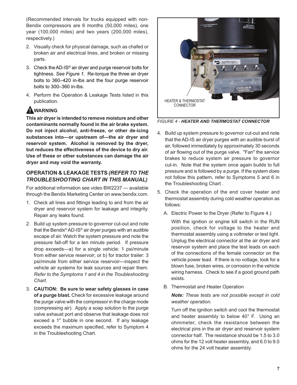 Bendix Commercial Vehicle Systems AD-IS AIR DRYER AND RESERVOIR SYSTM User Manual | Page 7 / 16