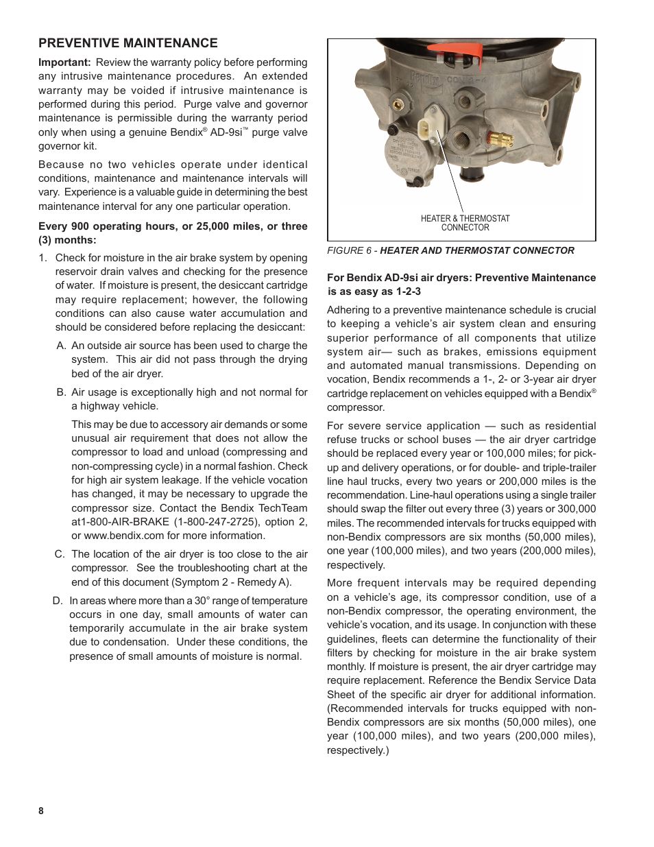 Bendix Commercial Vehicle Systems AD-9si Oil Coalescing Air Dryer User Manual | Page 8 / 16