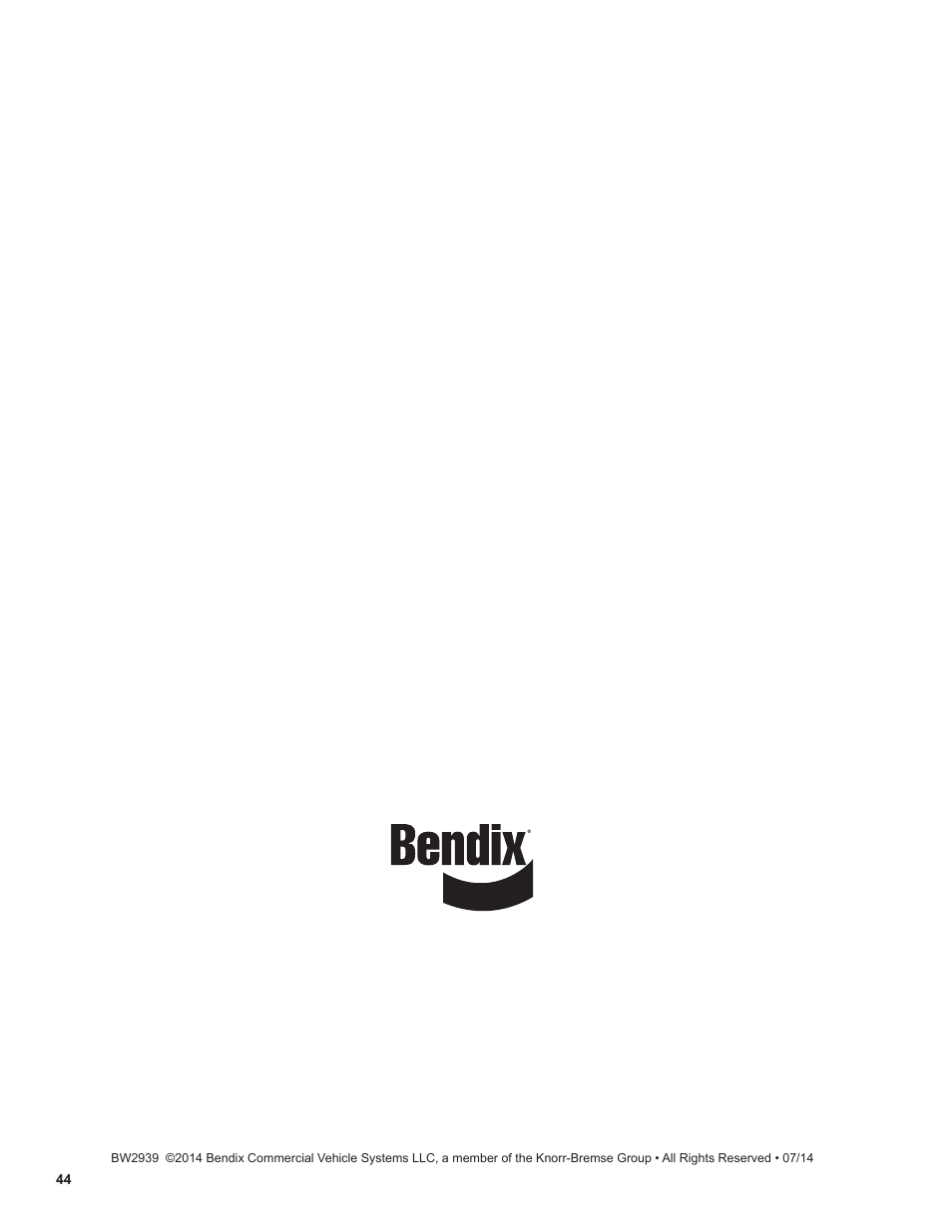 Bendix Commercial Vehicle Systems EC-80 ABS ATC SD User Manual | Page 44 / 44