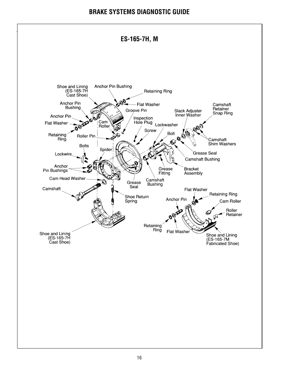 Exploded view - es-165-7h, m | Bendix Commercial Vehicle Systems BRAKE SYSTEM TROUBLESHOOTING GUIDE User Manual | Page 18 / 22