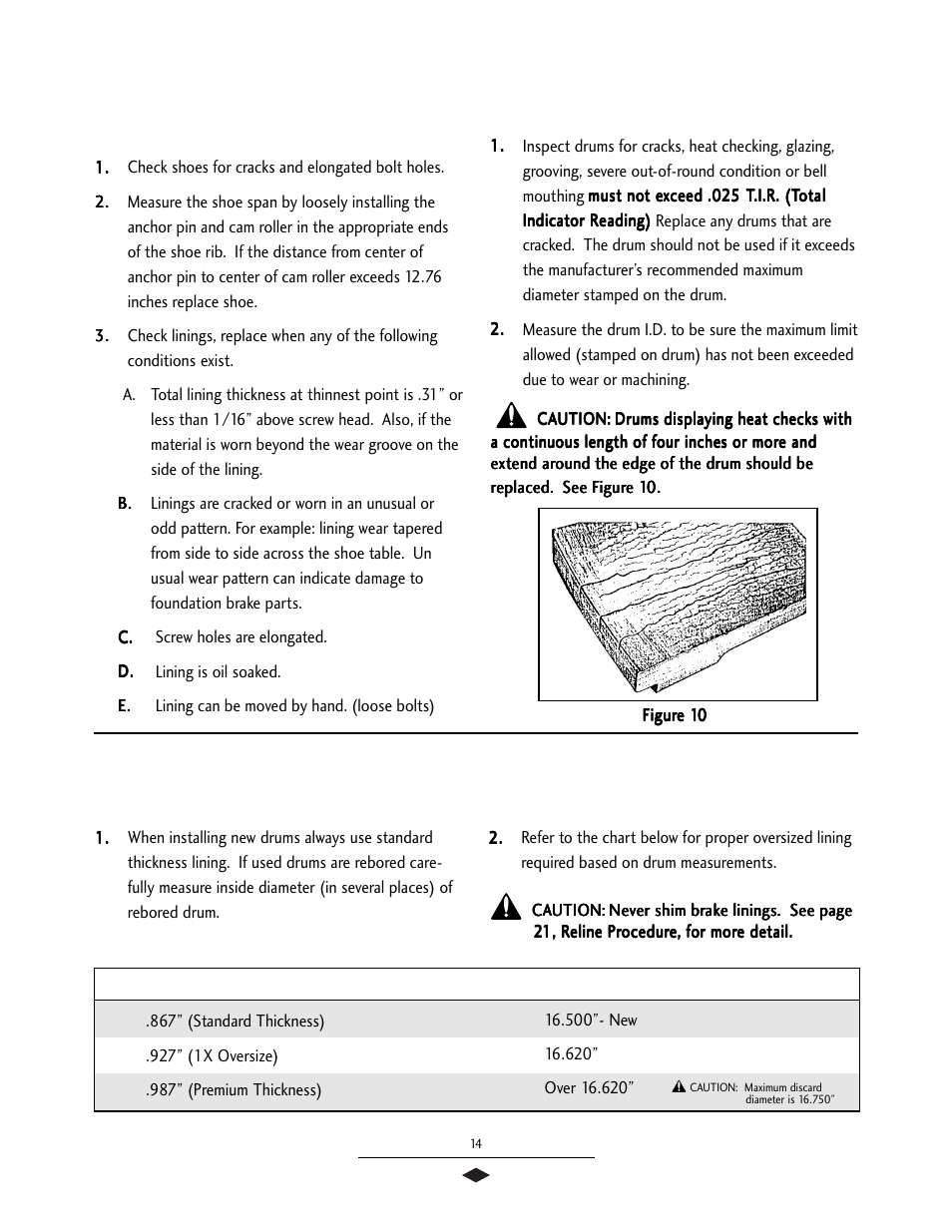Inspection of parts (continued) | Bendix Commercial Vehicle Systems 16 1/2 SCAM/XTRA LIFE SERV MANUAL User Manual | Page 16 / 26