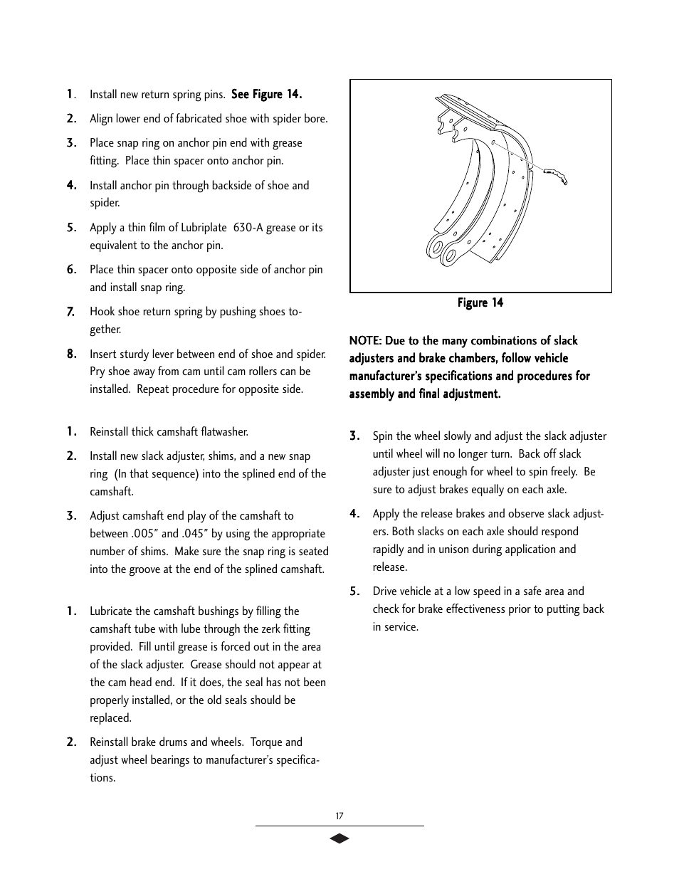 Brake assembly (continued) | Bendix Commercial Vehicle Systems 16 1/2 SCAM/XTRA LIFE SERV MANUAL User Manual | Page 19 / 26