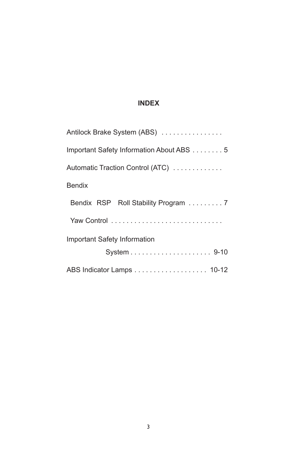 Bendix Commercial Vehicle Systems ABS OPERATORS MANUAL ESP 4/11 User Manual | Page 3 / 12