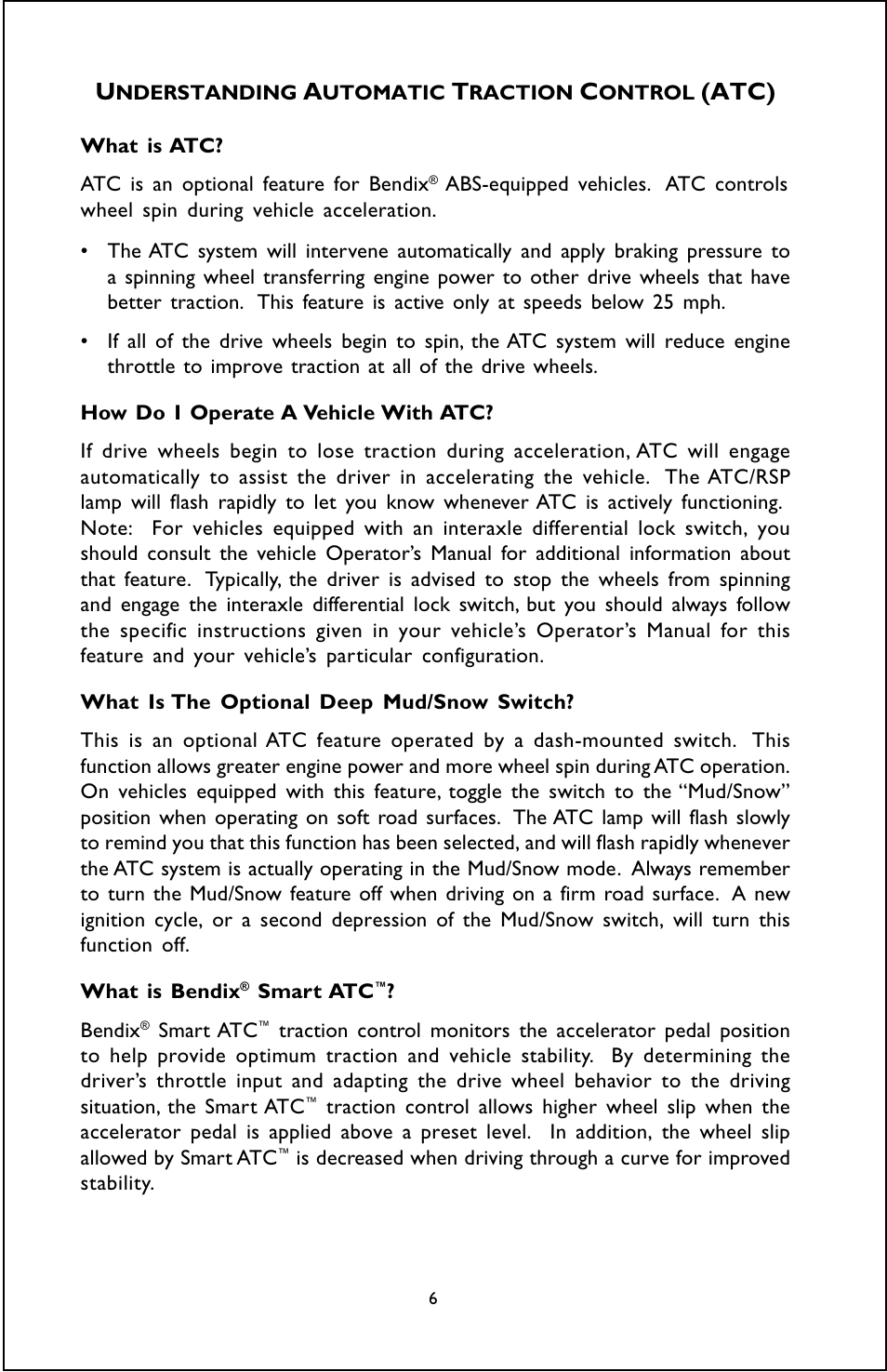 Atc) | Bendix Commercial Vehicle Systems ABS OPERATORS MANUAL User Manual | Page 6 / 12