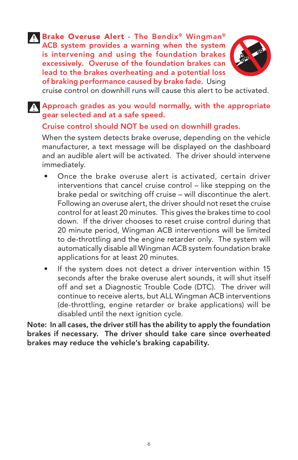 Bendix Commercial Vehicle Systems WINGMAN ACB User Manual | Page 6 / 28