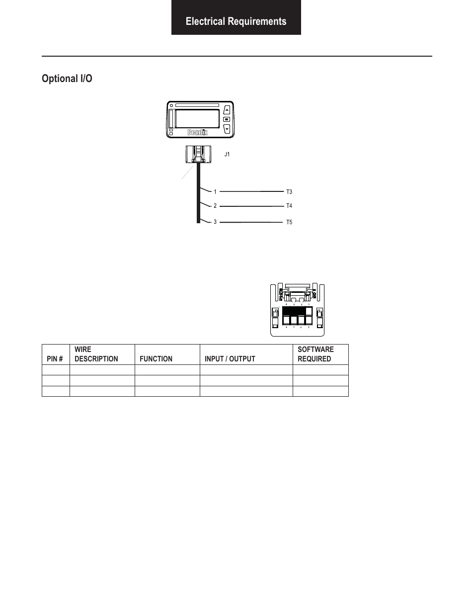 Electrical requirements optional i/o | Bendix Commercial Vehicle Systems VORAD VS-400 SYSTEM INSTALL GUIDE User Manual | Page 35 / 49