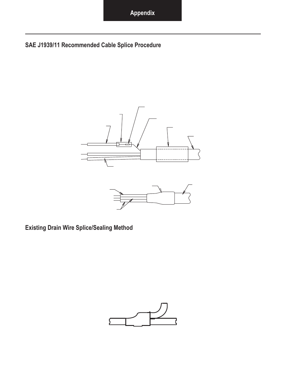 Existing drain wire splice/sealing method | Bendix Commercial Vehicle Systems VORAD VS-400 SYSTEM INSTALL GUIDE User Manual | Page 41 / 49