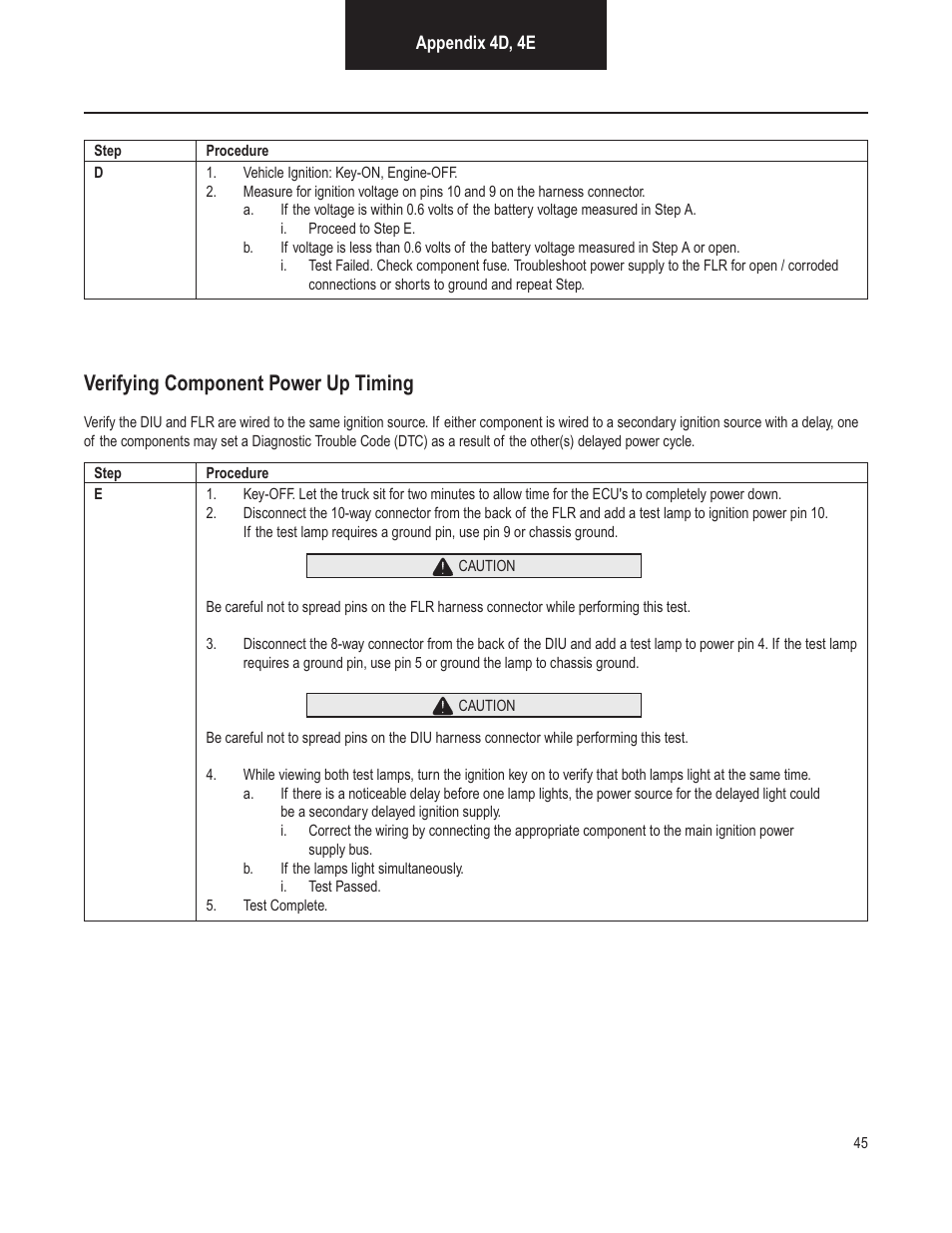 Verifying component power up timing | Bendix Commercial Vehicle Systems VORAD VS-400 INSTALLATION NOTES User Manual | Page 47 / 54