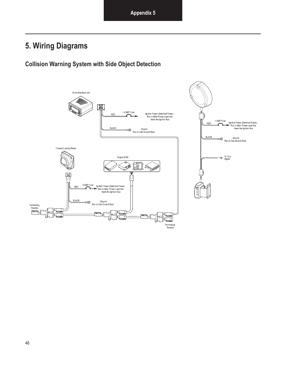 Wiring diagrams | Bendix Commercial Vehicle Systems VORAD VS-400 INSTALLATION NOTES User Manual | Page 48 / 54