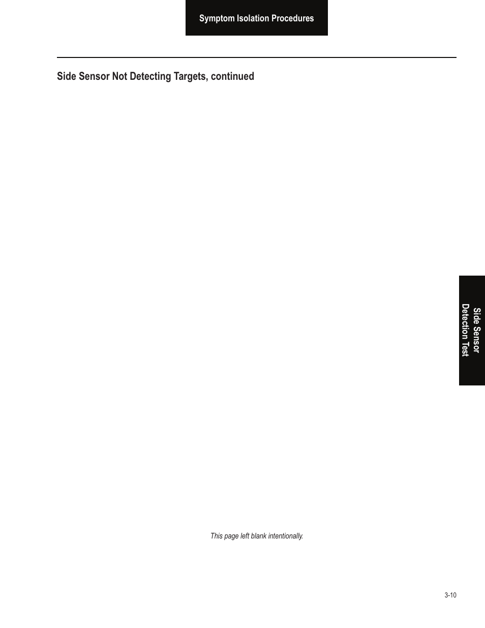 Side sensor not detecting targets, continued | Bendix Commercial Vehicle Systems VORAD EVT-300 TROUBLESHOOTING User Manual | Page 107 / 114
