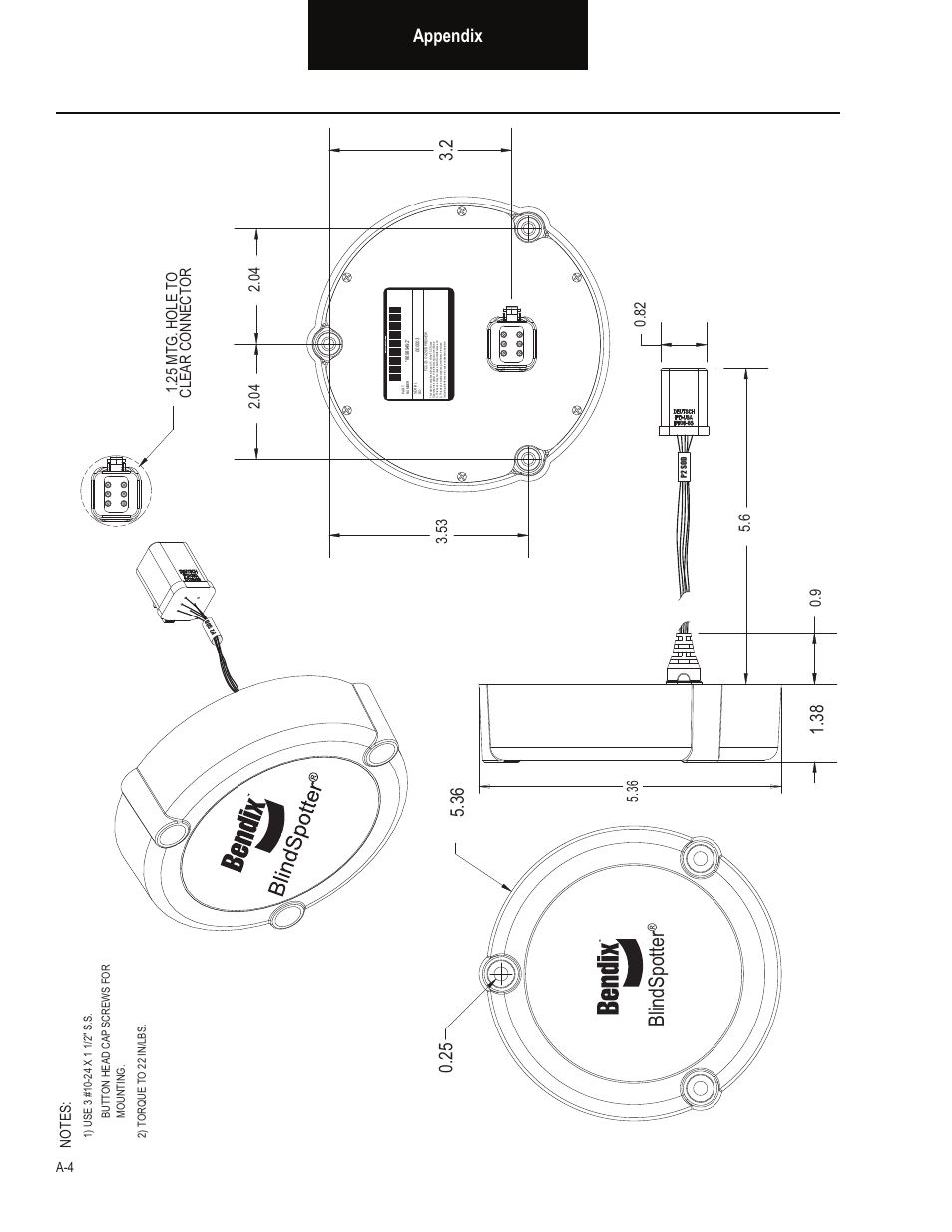 Blindspot te r, Appendix, No te s | Bendix Commercial Vehicle Systems BLINDSPOTTER TROUBLESHOOTING GUIDE User Manual | Page 26 / 30