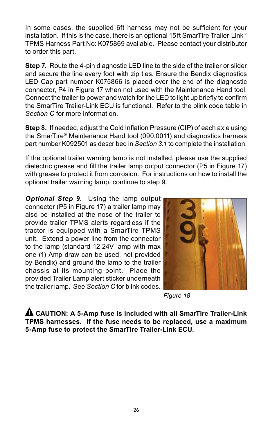 Bendix Commercial Vehicle Systems SmarTire Trailer-Link Op Manual User Manual | Page 26 / 52