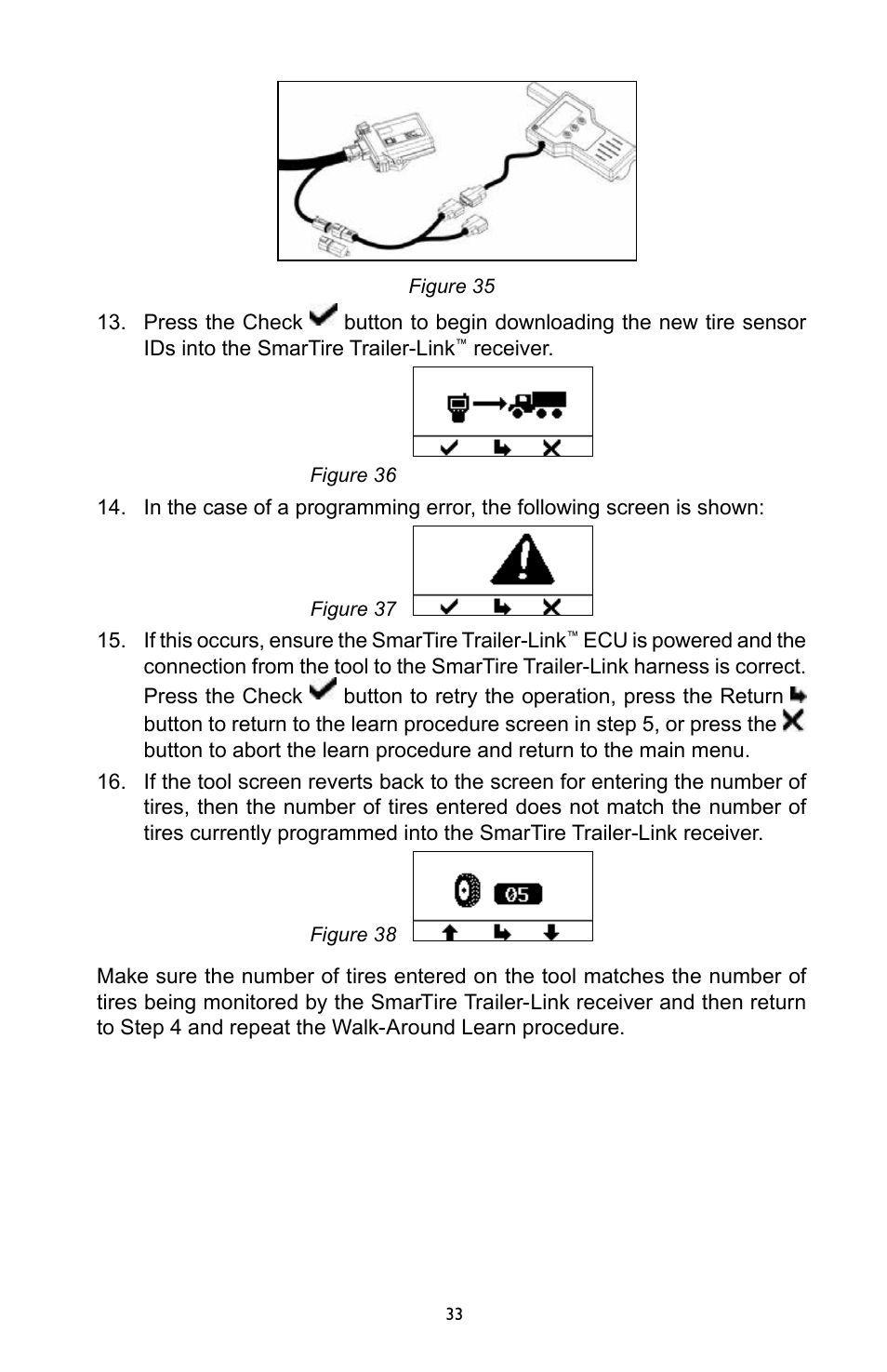 Bendix Commercial Vehicle Systems SmarTire Trailer-Link Op Manual User Manual | Page 33 / 52