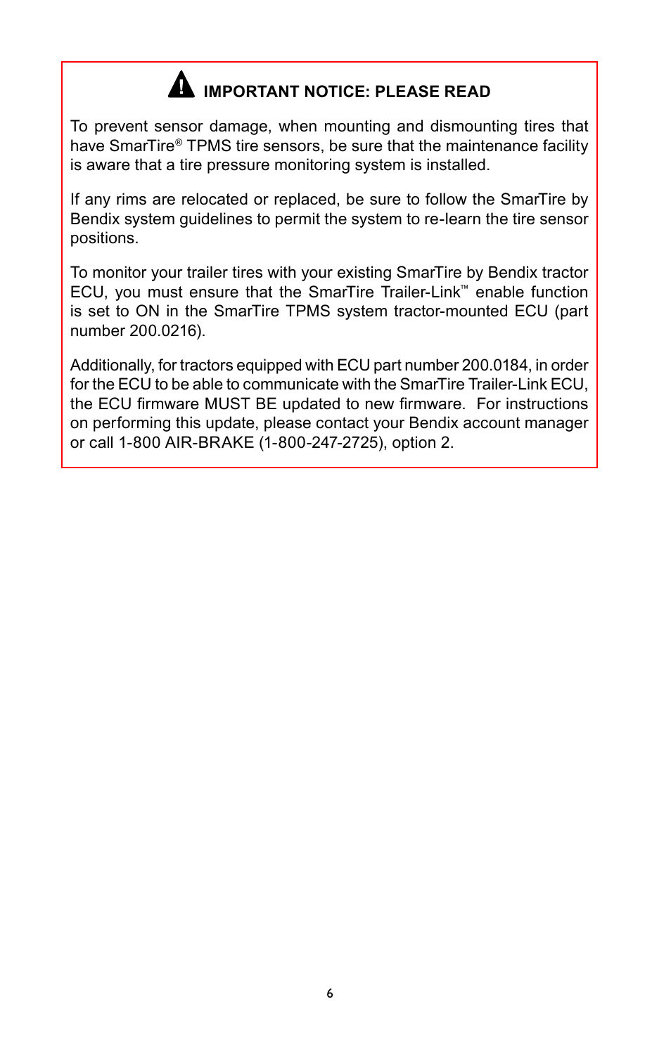 Bendix Commercial Vehicle Systems SmarTire Trailer-Link Op Manual User Manual | Page 6 / 52