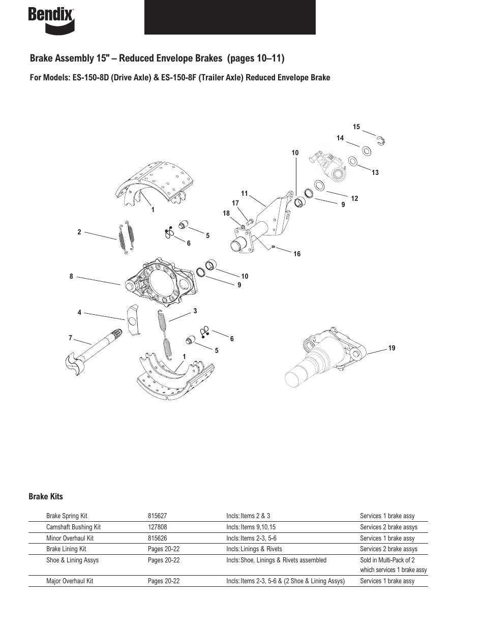 Bendix Commercial Vehicle Systems ILLUSTRATED PARTS LIST BRAKES User Manual | Page 11 / 110