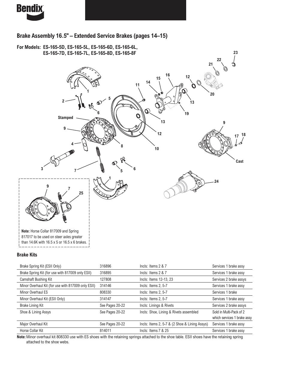Bendix Commercial Vehicle Systems ILLUSTRATED PARTS LIST BRAKES User Manual | Page 15 / 110
