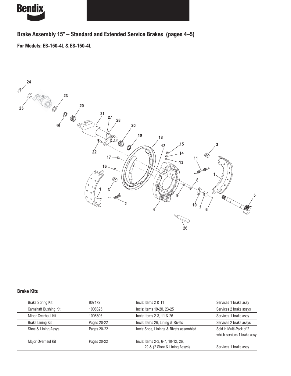 Bendix Commercial Vehicle Systems ILLUSTRATED PARTS LIST BRAKES User Manual | Page 5 / 110