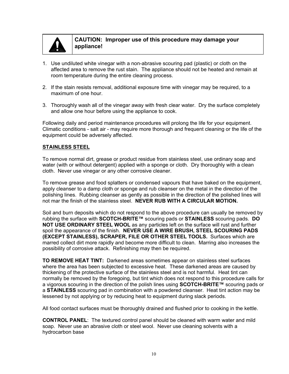 Blodgett KPT-DS User Manual | Page 10 / 12