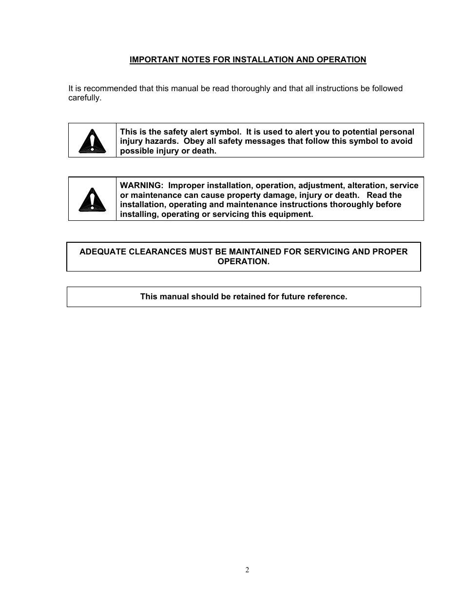 Blodgett KPT-DS User Manual | Page 2 / 12
