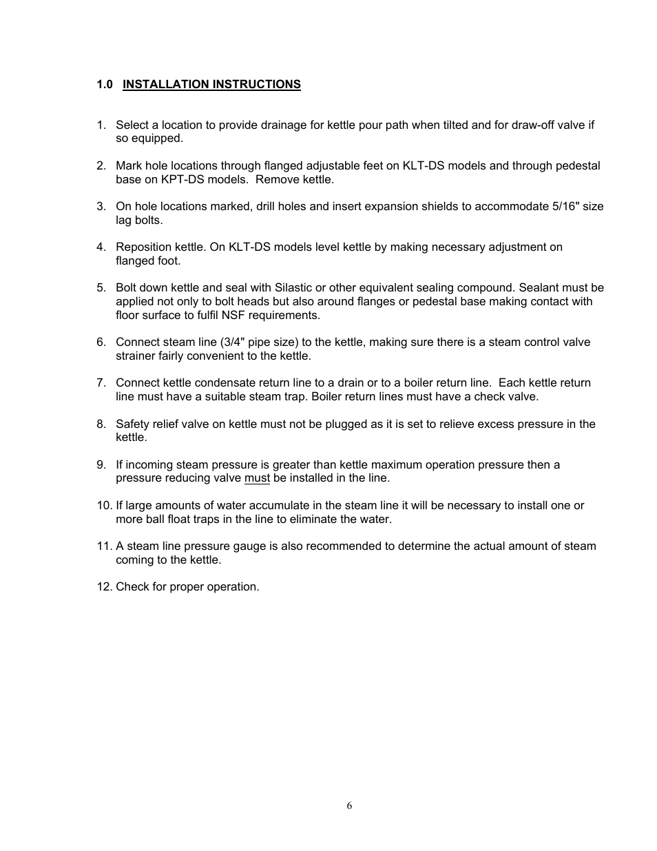 Blodgett KPT-DS User Manual | Page 6 / 12