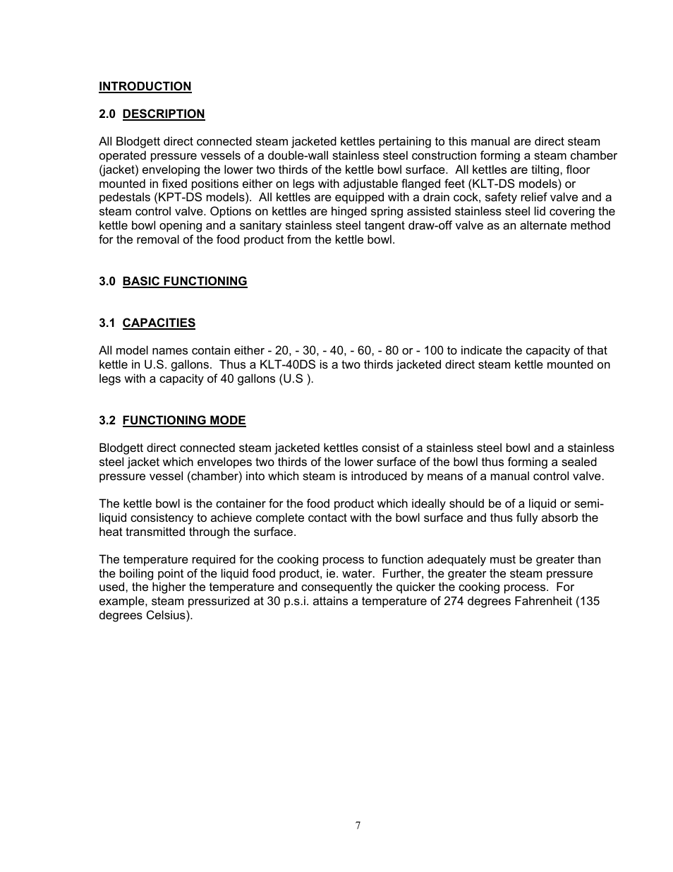 Blodgett KPT-DS User Manual | Page 7 / 12
