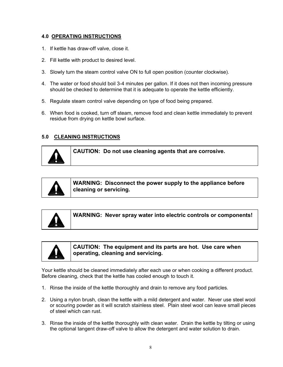Blodgett KPT-DS User Manual | Page 8 / 12