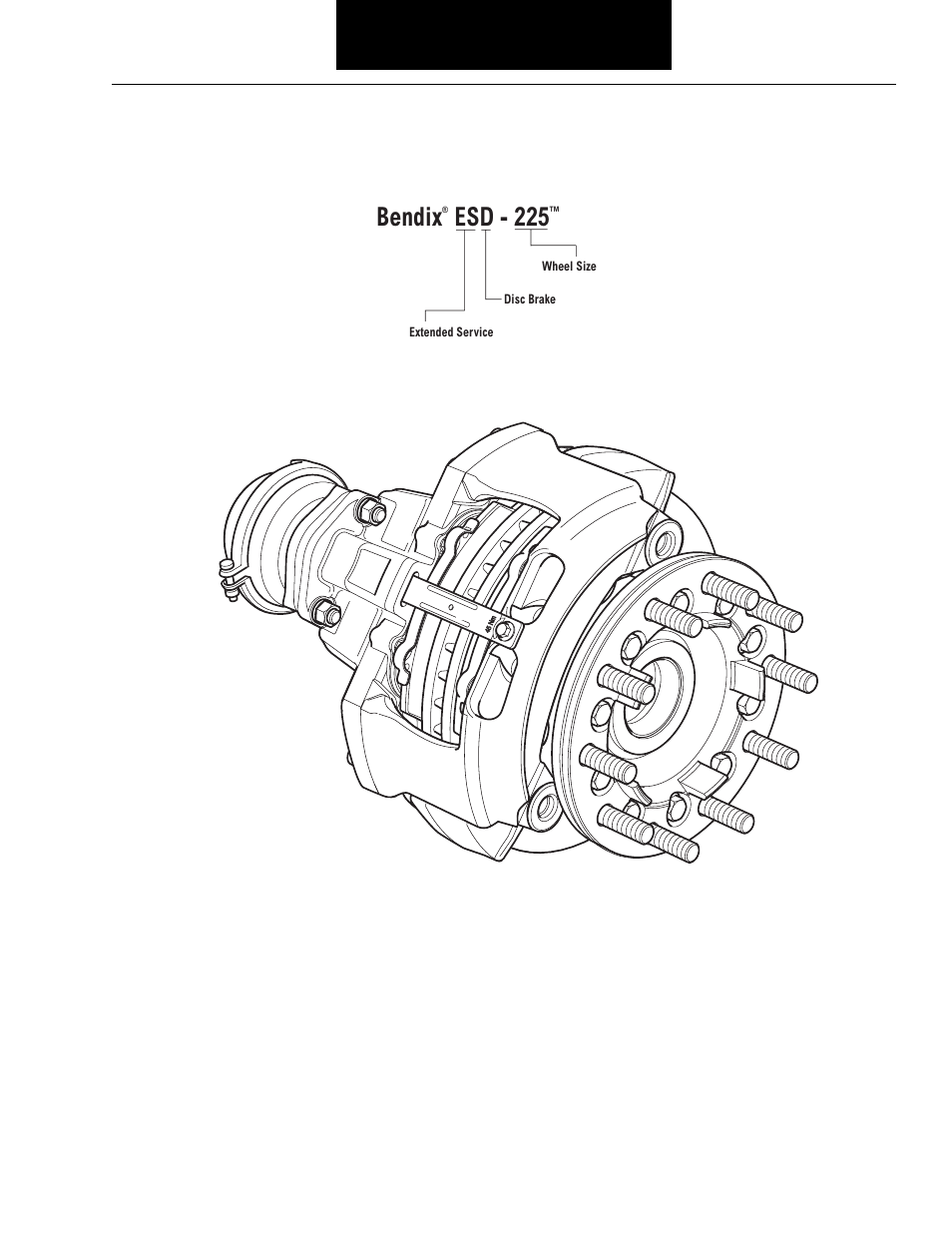 Bendix, Esd - 225, Model identifi cation | Bendix Commercial Vehicle Systems ESD-225 ILLUSTRATED PARTS GUIDE User Manual | Page 4 / 9