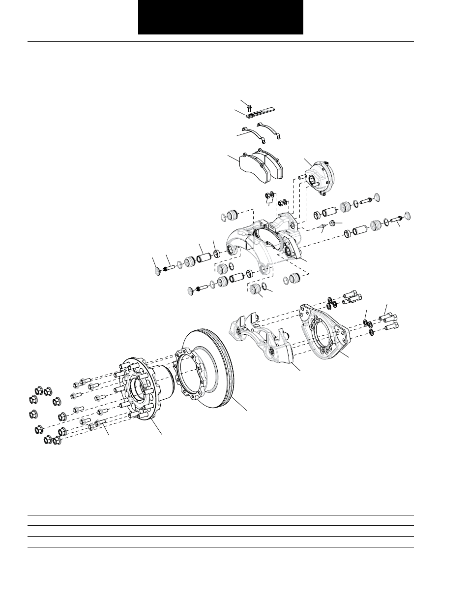 Bendix, Esd-225, Air disc brake parts explode | Air disc brake components, Brake kits (services one wheel end) | Bendix Commercial Vehicle Systems ESD-225 ILLUSTRATED PARTS GUIDE User Manual | Page 5 / 9