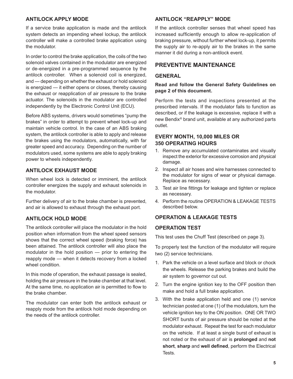 Bendix Commercial Vehicle Systems M-40HF PMV SD User Manual | Page 5 / 8