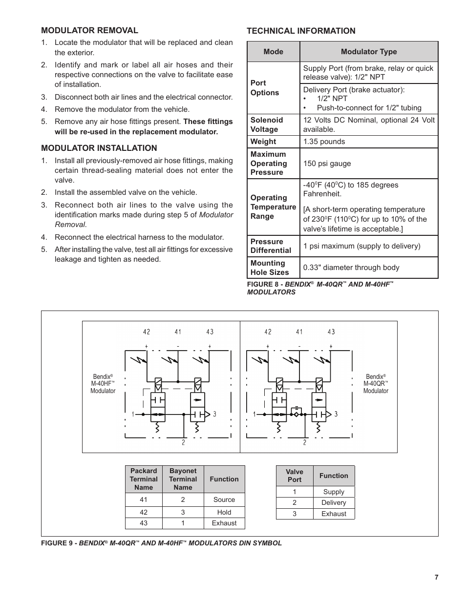 Bendix Commercial Vehicle Systems M-40HF PMV SD User Manual | Page 7 / 8